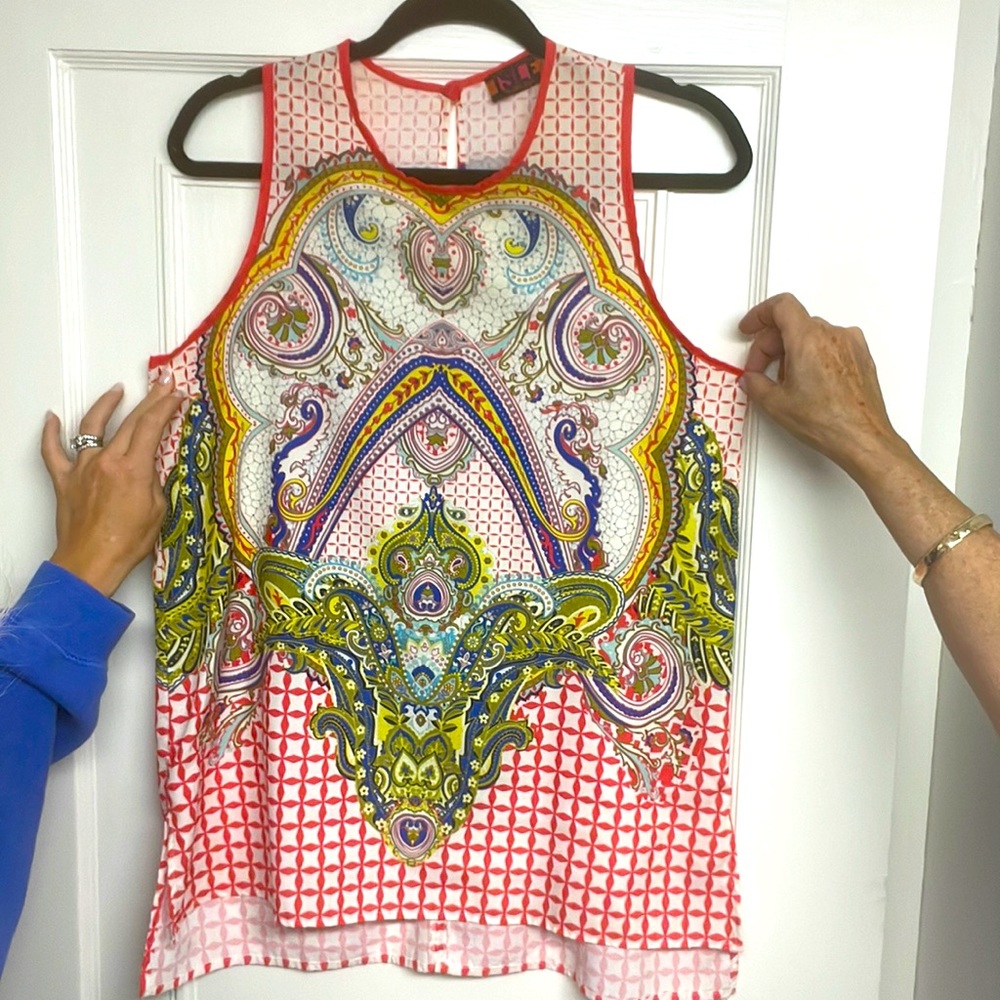 Patterned Silk Blouse - image 1